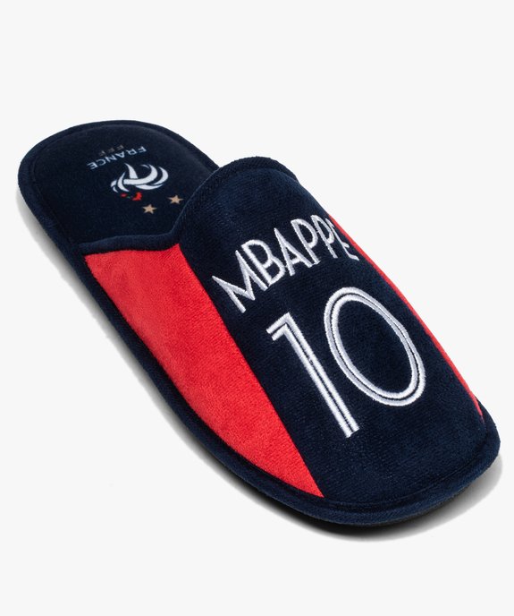 Chaussons homme mules plates en velours - Mbappé vue5 - FFF - GEMO