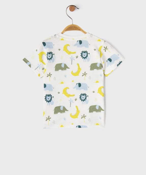 Tee-shirt manches courtes avec motifs animaux bébé garçon vue3 - GEMO 4G BEBE - GEMO