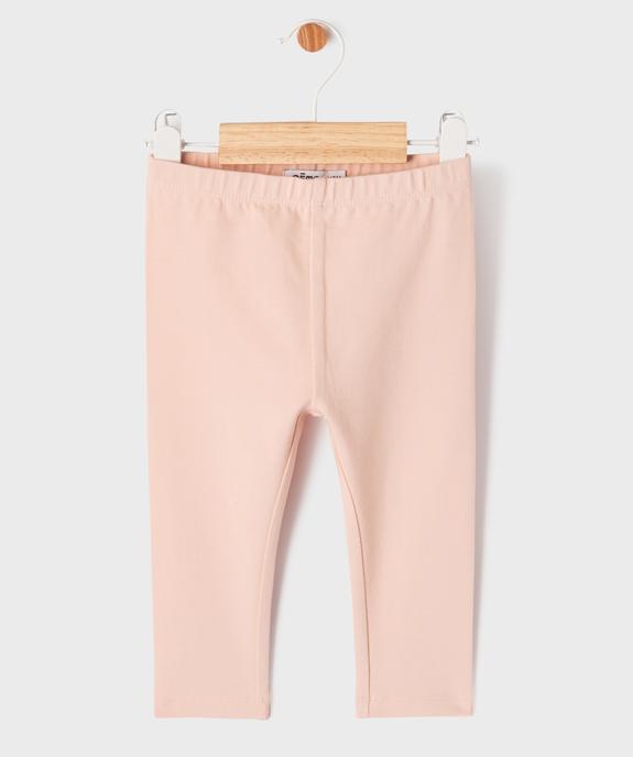 Legging uni en maille résistante bébé fille vue1 - GEMO(BEBE DEBT) - GEMO