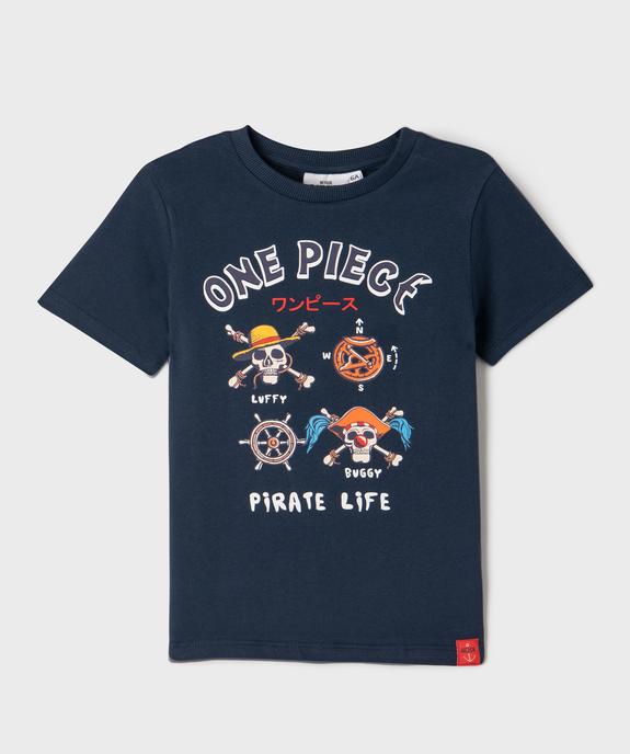 Tee-shirt manches courtes à motif manga garçon - One Piece vue1 - ONE PIECE - GEMO