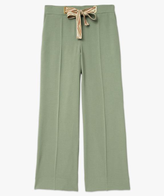 Pantalon fluide coupe large avec ceinture à nouer femme vue4 - GEMO(FEMME PAP) - GEMO