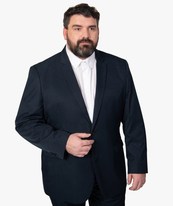 Veste de costume homme grande taille en matière satinée vue1 - GEMO (G TAILLE) - GEMO