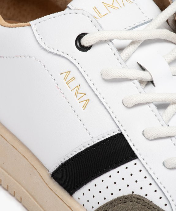 Baskets homme multicolores avec dessus en cuir - Alma Planète vue6 - ALMA - GEMO