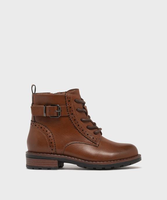 Bottines à lacets et zip fille vue1 - LOVELY WINGS GEMO FOR GOOD - GEMO