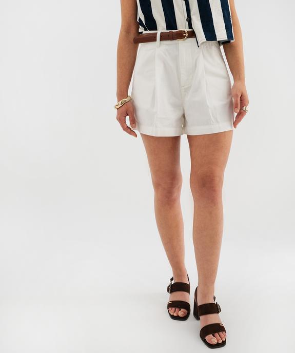 Short ample à pinces avec ceinture femme - LuluCastagnette vue2 - LULUCASTAGNETTE - GEMO