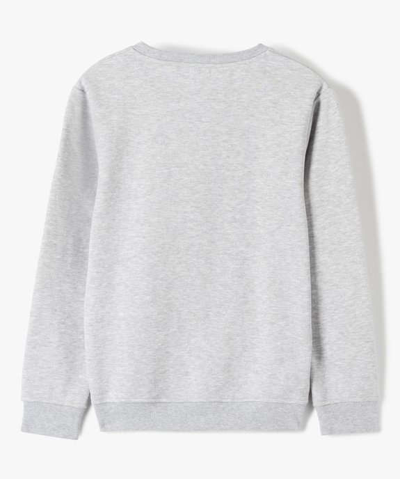 Sweat garçon en molleton avec imprimé fun vue3 - GEMO (JUNIOR) - GEMO