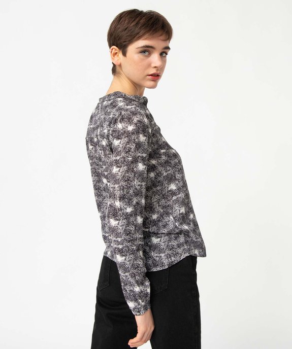 Blouse femme à motifs avec manches retroussables vue3 - GEMO(FEMME PAP) - GEMO
