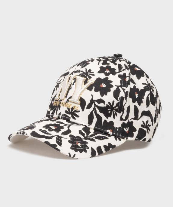 Casquette à motifs fleuris New York femme vue1 - GEMO (ACCESS) - GEMO