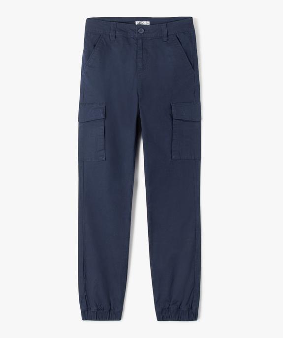 Pantalon en toile avec poches à rabat garçon vue1 - GEMO 4G GARCON - GEMO