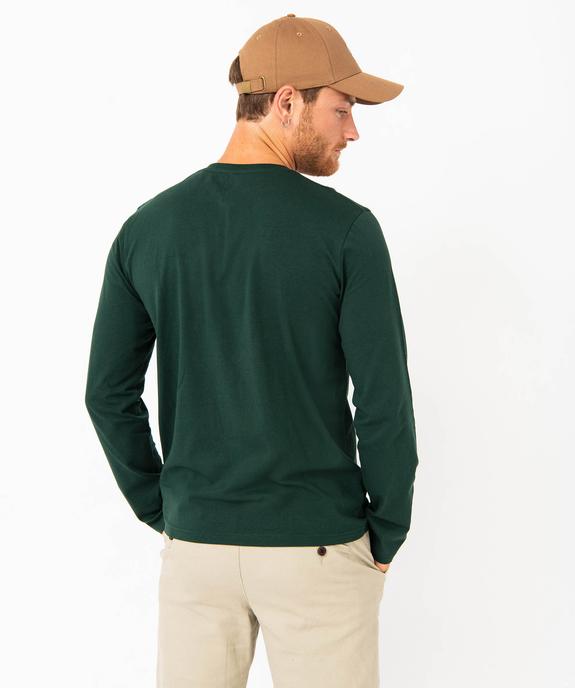 Tee-shirt à manches longues et col tunisien homme vue3 - GEMO 4G HOMME - GEMO