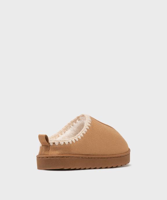 Chaussons mules avec doublure chaude et semelle légère fille  vue4 - GEMO (ENFANT) - GEMO