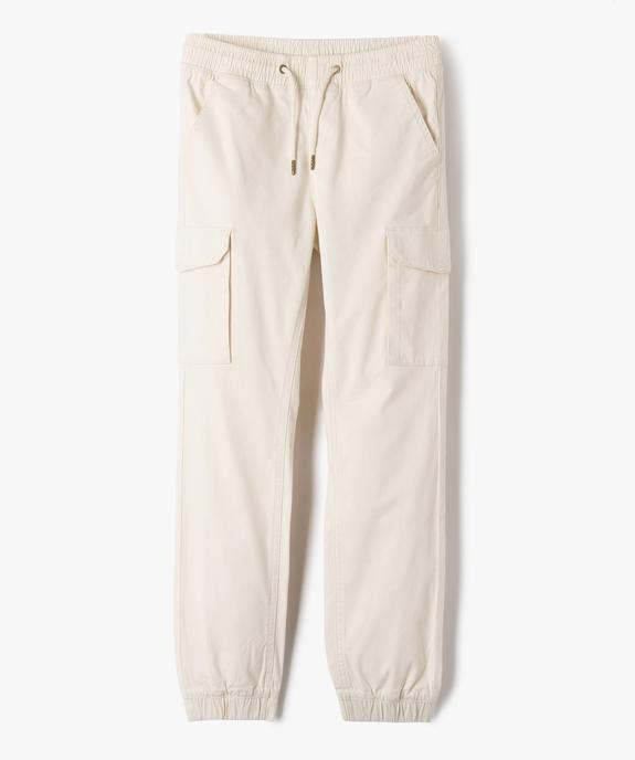 Pantalon en toile coupe jogger slim garçon vue3 - GEMO 4G GARCON - GEMO