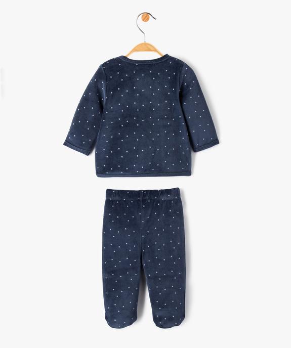 Pyjama bébé 2 pièces en velours à motifs étoiles vue4 - GEMO(BB COUCHE) - GEMO