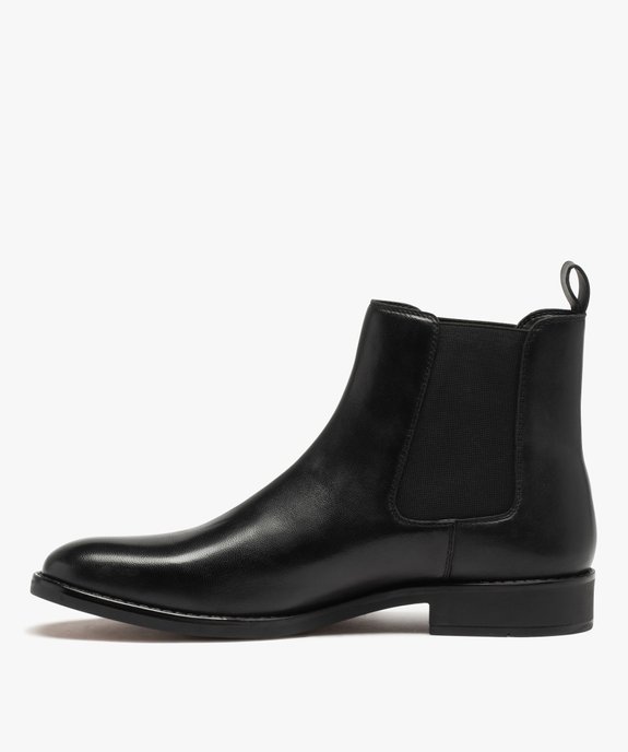 Chelsea boots dessus cuir homme - Tanéo vue3 - TANEO - GEMO