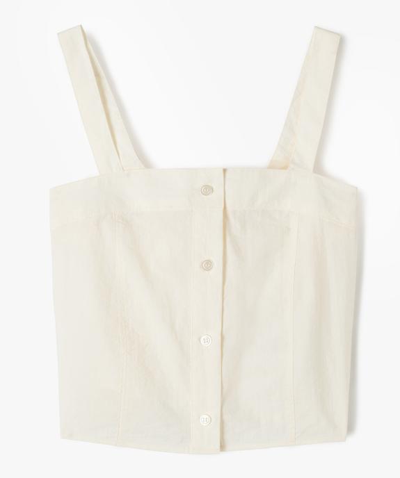 Débardeur en toile de parachute boutonnée sur l’avant fille vue1 - GEMO (JUNIOR) - GEMO