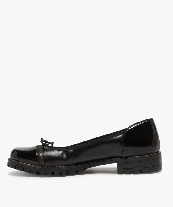 Ballerines femme confort à semelle crantée et détails vernis vue3 - GEMO (CONFORT) - GEMO