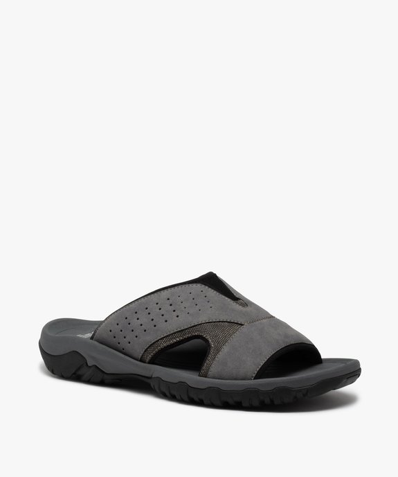 Mules homme à talon plat et semelle amortissante vue2 - GEMO (CASUAL) - GEMO