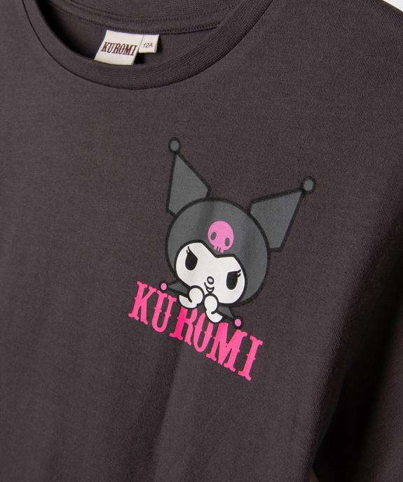 Tee-shirt manches courtes à motif diablotin fille - Kuromi vue2 - KUROMI - GEMO