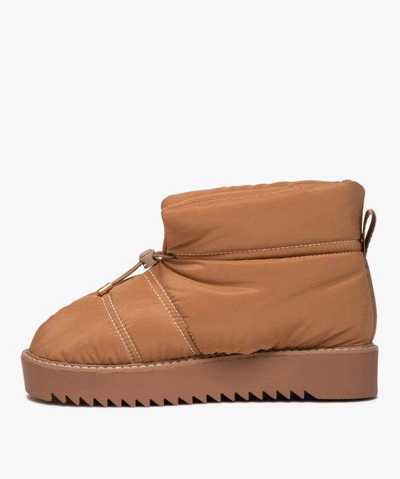 Boots femme unies dessus matelassé style parachute vue3 - GEMO (CASUAL) - GEMO