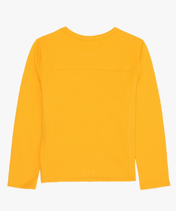 Veste fille zippée en jersey bouclette avec volant vue4 - GEMO (ENFANT) - GEMO