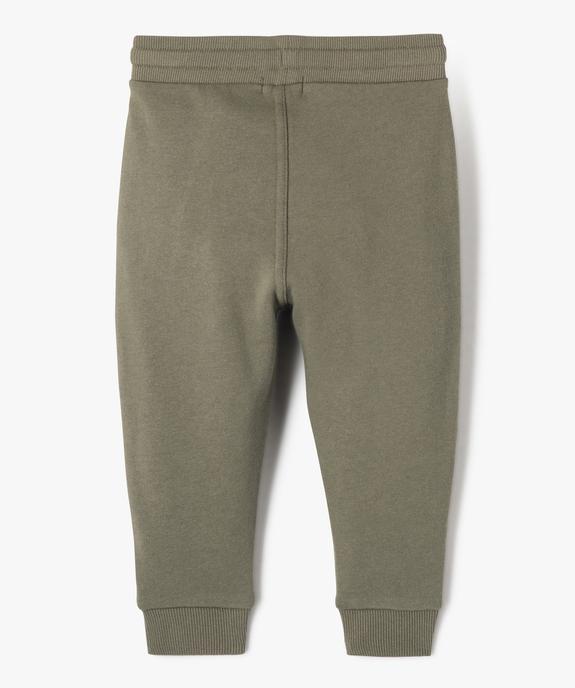 Pantalon de jogging avec ceinture bord-côte bébé garçon vue3 - GEMO 4G BEBE - GEMO