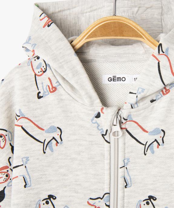 Sweat à capuche fermeture zippée bébé garçon vue2 - GEMO(BEBE DEBT) - GEMO
