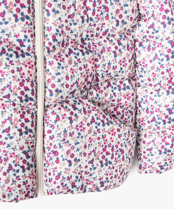 Blouson fille matelassé doublé polaire à motifs vue4 - GEMO 4G FILLE - GEMO