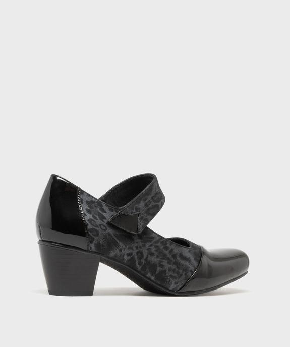 Escarpins confort à bride scratch et talon cubain femme vue4 - G'FLEX - GEMO