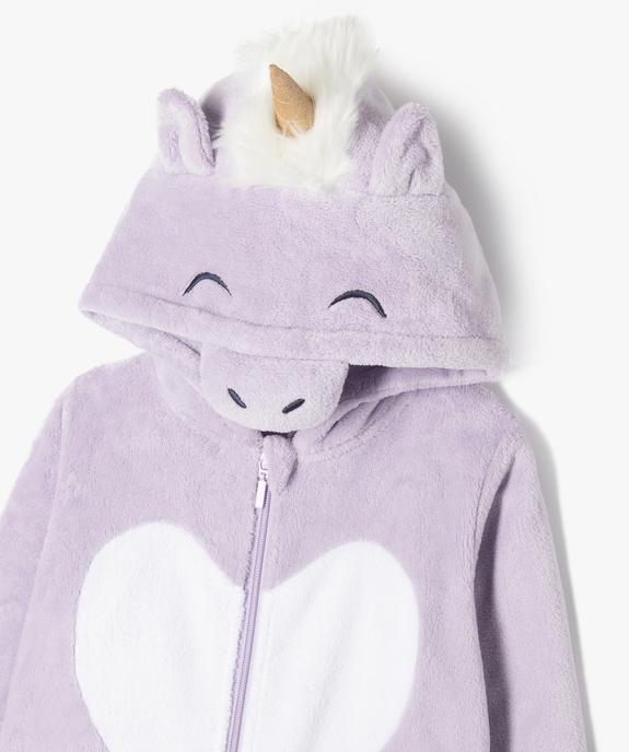 Combinaison pyjama licorne avec capuche fille vue2 - GEMO (ENFANT) - GEMO