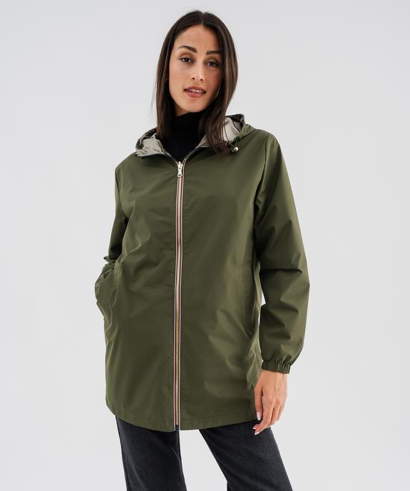 Imperméable réversible et déperlant à capuche femme vue5 - GEMO 4G FEMME - GEMO