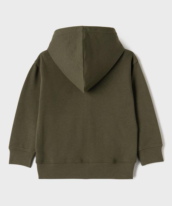 Sweat zippé à capuche uni garçon vue5 - GEMO 4G GARCON - GEMO