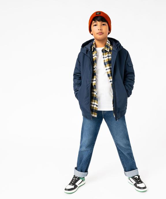 Blouson matelassé déperlant avec capuche garçon vue5 - GEMO 4G GARCON - GEMO