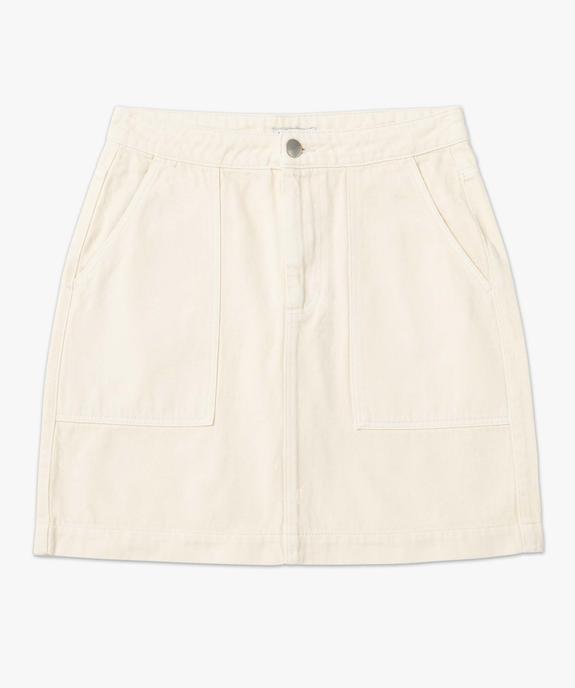 Jupe femme en toile de coton avec poches plaquées    vue4 - GEMO(FEMME PAP) - GEMO