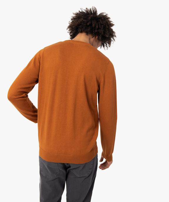 Pull à col rond en coton homme vue3 - GEMO (HOMME) - GEMO