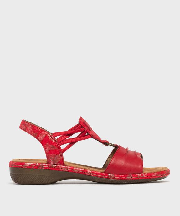 Sandales confort à petit talon compensé femme vue1 - SOFTRELAX - GEMO