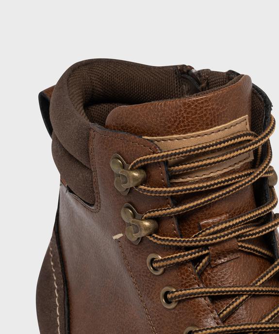 Boots à col matelassée, lacets et zip homme vue6 - MARIO BALDANO - GEMO