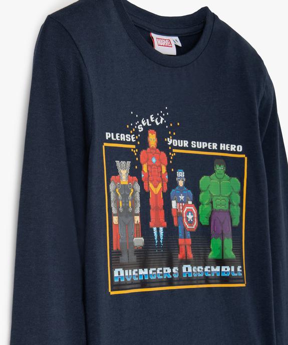 Tee-shirt garçon à manches longues imprimé Avengers - Marvel vue3 - MARVEL DTR - GEMO