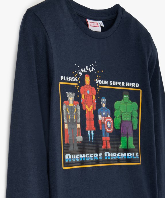 Tee-shirt garçon à manches longues imprimé Avengers - Marvel vue3 - MARVEL DTR - GEMO