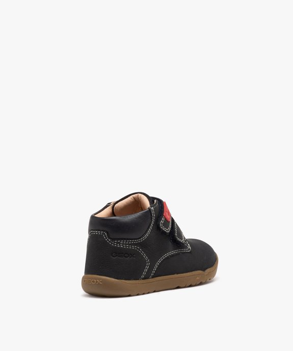 Chaussures premiers pas bébé garçon unies en suédine - Geox vue4 - GEOX - GEMO