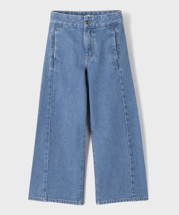 Jean wide leg en denim 100 % coton fille vue1 - GEMO (ENFANT) - GEMO