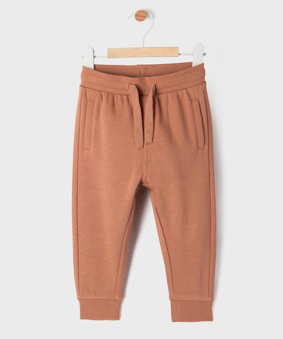 Pantalon de jogging avec ceinture bord-côte bébé garçon vue1 - GEMO 4G BEBE - GEMO