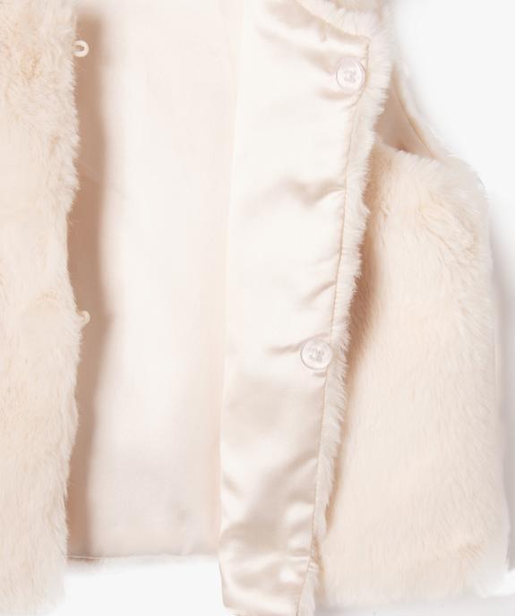 Gilet sans manches en maille peluche fille - GEMO (ENFANT) Gilet sans manches en maille peluche fille vue3 - GEMO (ENFANT) - GEMO