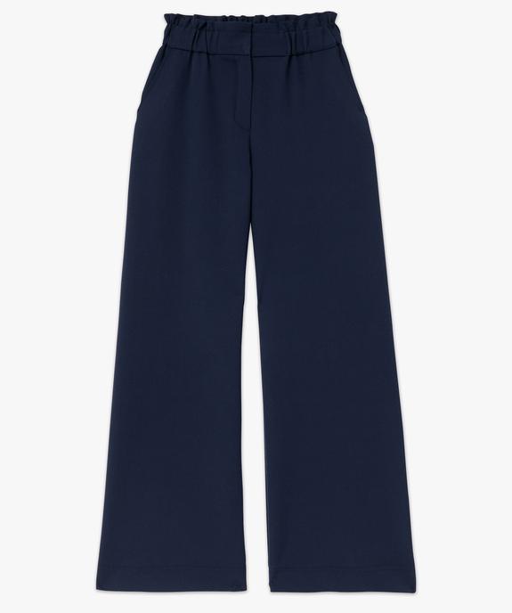 Pantalon fluide coupe large avec taille élastique femme vue4 - GEMO(FEMME PAP) - GEMO