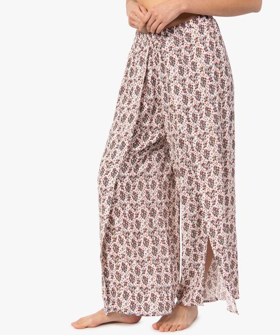 Pantalon de plage femme ouvert sur l’avant vue1 - GEMO 4G FEMME - GEMO