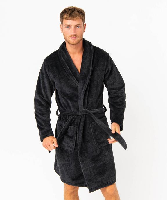 Robe de chambre peignoir en maille peluche homme vue1 - GEMO(HOMWR HOM) - GEMO