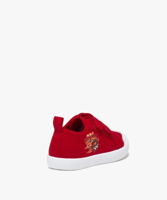 Baskets garçon en toile unie avec double scratch vue5 - GEMO (ENFANT) - GEMO