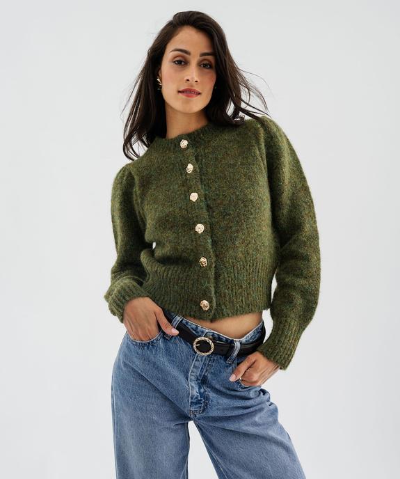 Pull en grosse maille à manches bouffantes femme vue1 - GEMO(FEMME PAP) - GEMO