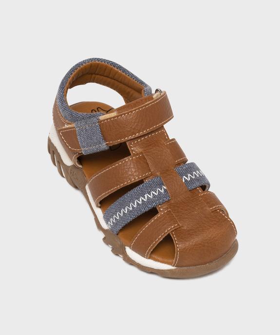 Sandales à brides bi-matières garçon - Buggy vue5 - BUGGY - GEMO