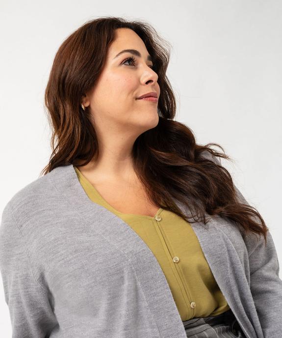 Gilet long porté ouvert femme grande taille vue9 - GEMO (G TAILLE) - GEMO