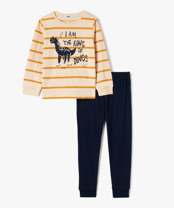 Pyjama garçon dépareillé à rayures vue1 - GEMO (ENFANT) - GEMO